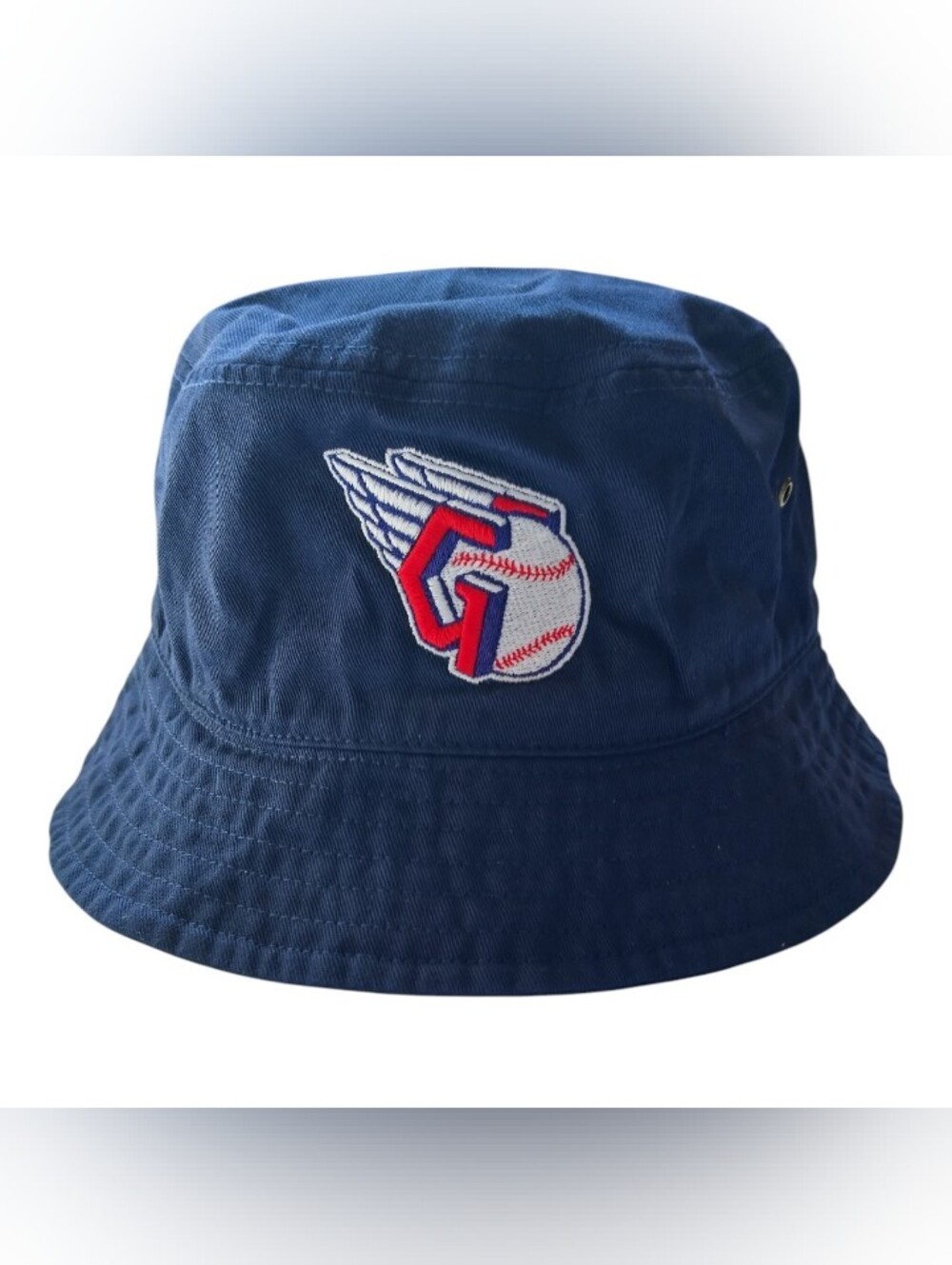 Cleveland Guardians MLB Bucket Hat Navy Blue Cotton Embroidered Logo Unisex S/M